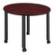 Regency Kee Mobile Tables, 48 W, 48 L, 29 H, Wood, Metal Top, Mahogany TBMC48RNDMHBK - alternate 1